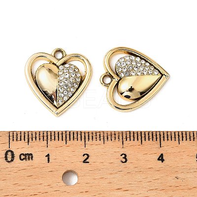 UV Plating Alloy Rhinestone Pendants FIND-A054-06G-1