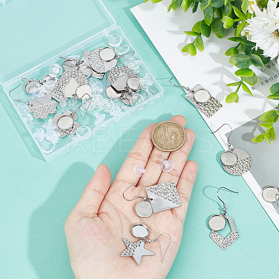 DIY Blank Dome Geometry Earring Making Kit DIY-SC0021-80-1