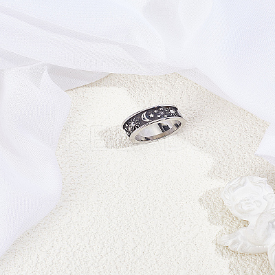 1Pc Stainless Steel Finger Rings for Women Men RJEW-LP0002-35AS-1
