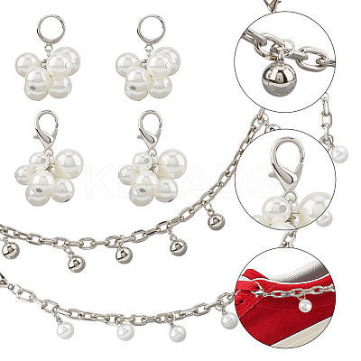 2Pcs 2 Styles Alloy Shoe Decoration Chain AJEW-GF0011-22-1