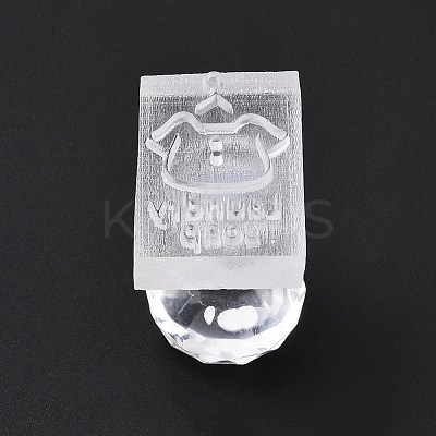 Clear Acrylic Soap Stamps with Big Handles DIY-XCP0003-88A-1