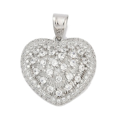 Brass Micro Pave Cubic Zirconia Pendants KK-A241-12P-04-1