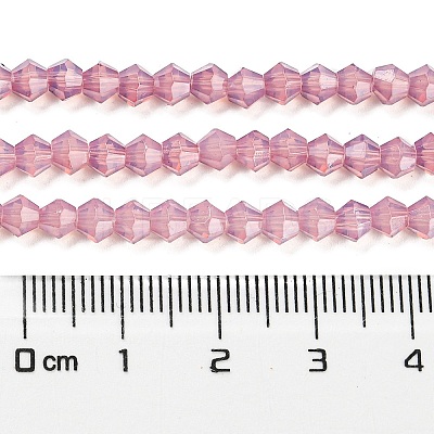 Baking Paint Transparent Glass Beads Strands DGLA-F029-J4mm-04-1