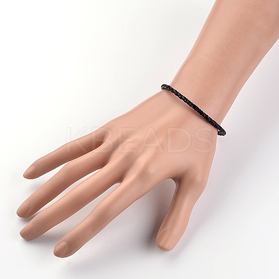 Braided Leather Cord Bracelets BJEW-JB02206-1