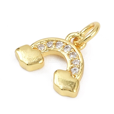 Brass Micro Pave Cubic Zirconia Pendants KK-L231-01G-01-1