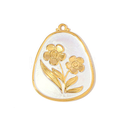 304 Stainless Steel Enamel Pendants STAS-OY006-55G-1