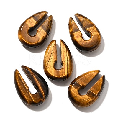 Natural Tiger Eye Ear Plugs Gauges G-I359-13E-04-1
