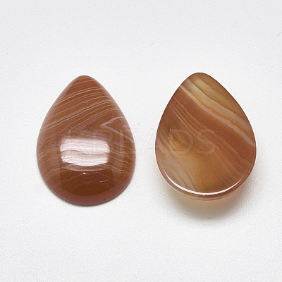 Natural Banded Agate/Striped Agate Cabochons G-T122-23G-1
