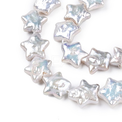 Natural Nucleated Baroque Keshi Pearl Beads Strands PEAR-S020-Z03-04-1