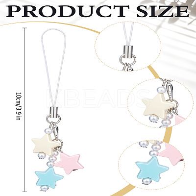 1Pc Resin with Alloy and Nylon Cord Mobile Accessories Decoration HJEW-LP0002-12A-1
