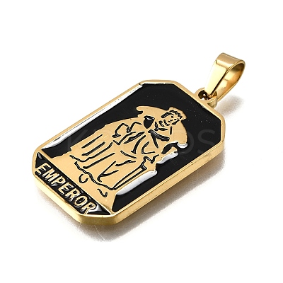 Tarot 304 Stainless Steel Enamel Pendants STAS-M119-09P-G-1