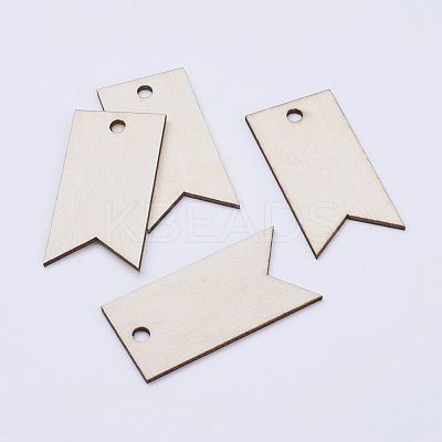 Undyed Wood Big Pendants X-WOOD-L003-07-1