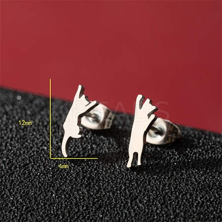 Non-Tarnish Stainless Steel Stud Earrings PW-WG95520-22-1