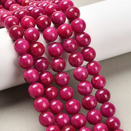Natural Mashan Jade Round Beads Strands G-D263-10mm-XS12-1