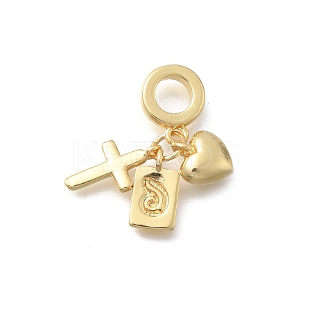 Brass European Dangle Pendants KK-D431-079B-G-1