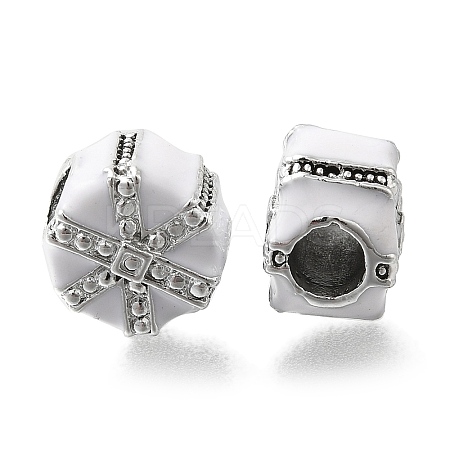 Rack Plating Alloy Enamel European Beads FIND-H005-20P-01-1