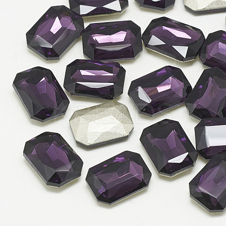 Pointed Back Glass Rhinestone Cabochons RGLA-T079-10x14mm-16-1