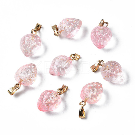 Two Tone Transparent Spray Painted Glass Pendants GLAA-N035-014-G02-1