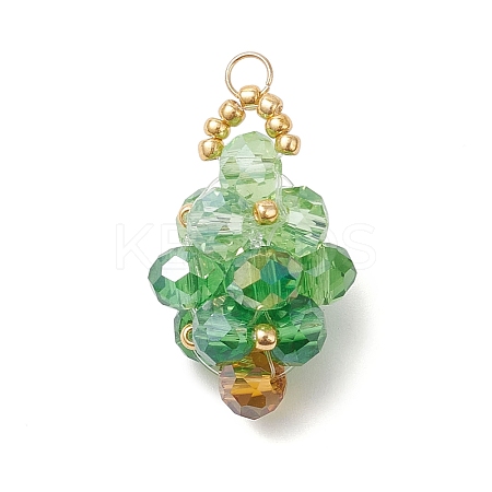Glass Christmas Tree Pendants PALLOY-MZ00976-02-1