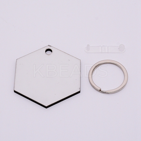 Sublimation Blanks Keychains LS-KEYC-WH0019-01-1