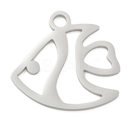 Non-Tarnish 304 Stainless Steel Pendants LS-STAS-B056-10P-04-1