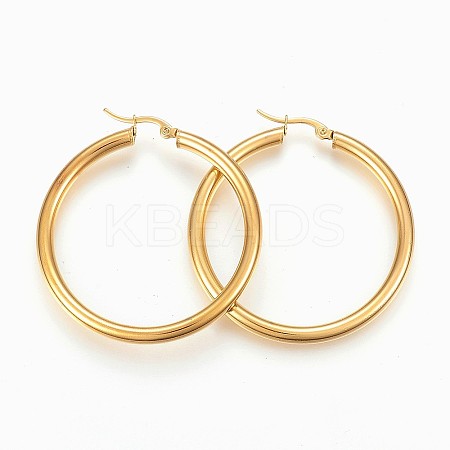 304 Stainless Steel Big Hoop Earrings LS-EJEW-H358-08G-1