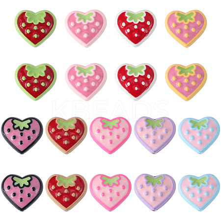 18Pcs 9 Colors Baking Paint Alloy Beads FIND-SC0014-62-1