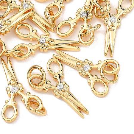 SHEGRACE Brass Micro Pave Clear Cubic Zirconia Pendants XGRQ2C859-403G-1