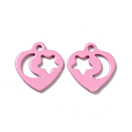 Spray Painted 201 Stainless Steel Charms STAS-G304-15A-1