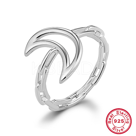Rhodium Plated 925 Sterling Silver Finger Ring KD4692-07-1