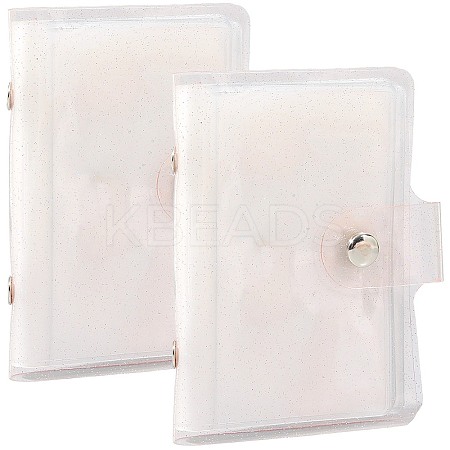 2Pcs PVC Mini Photocard Holder Book AJEW-SP0002-20A-06-1