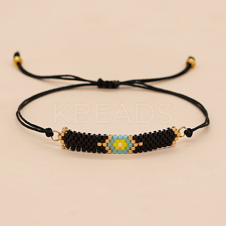 Glass Seed Bead Link Bracelets ZX2493-2-1