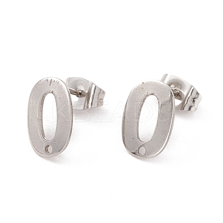 Non-Tarnish 201 Stainless Steel Stud Earring Findings STAS-G266-04P-1