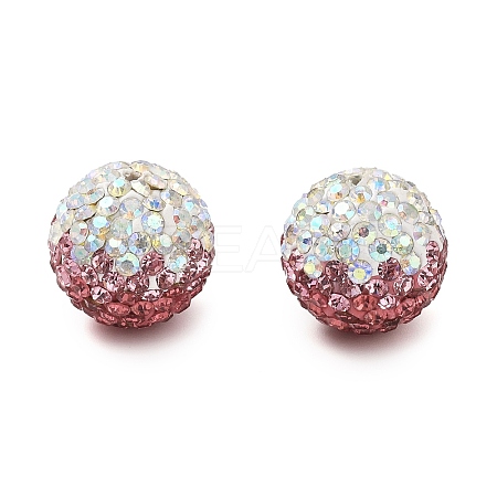 Gradient Color Design Polymer Clay Rhinestone Beads CLAY-NH0001-03G-1