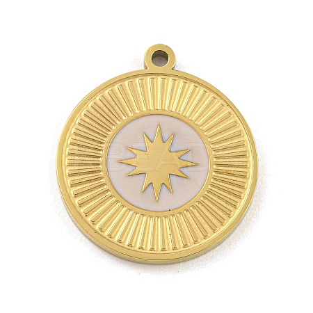 316 Surgical Stainless Steel Enamel Pendants STAS-M073-18A-04G-1