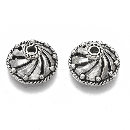 Tibetan Style Alloy Bead Caps TIBE-N006-07AS-LF-1