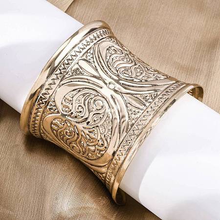 Alloy Arm Cuff Bangles Girl Women LS-AJEW-A063-03G-1