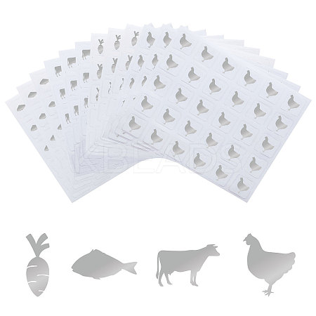 40 Sheets 4 Patterns PVC Waterproof Self-Adhesive Sticker Sets STIC-OC0001-11D-1