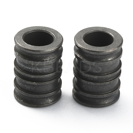Groove Column Shaped Brass Beads FIND-WH0143-88B-1