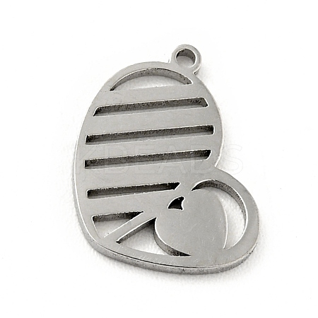 Non-Tarnish 304 Stainless Steel Pendants STAS-E159-05P-1