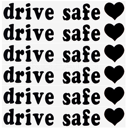 Laser PVC Drive Safe Self Adhesive Car Stickers STIC-WH0013-09C-1