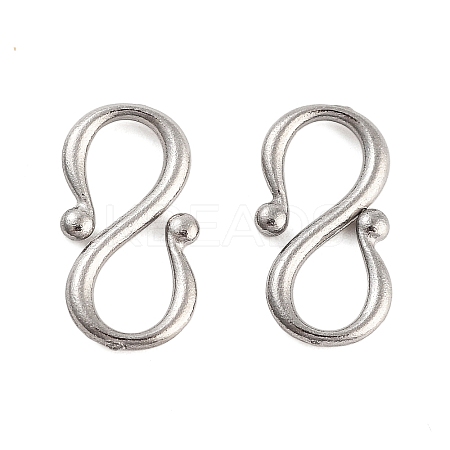 Non-Tarnish 304 Stainless Steel S-Hook Clasps LS-STAS-L082-001P-02-1
