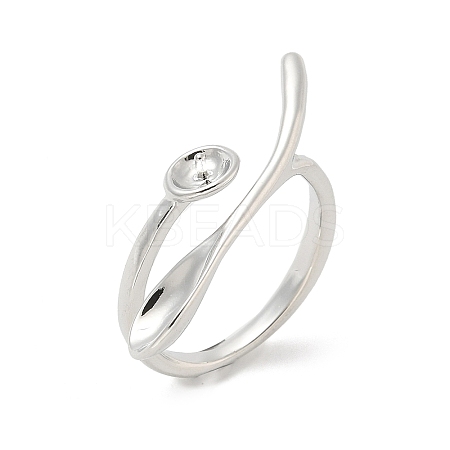 Brass Cup Peg Open Cuff Ring Settings KK-G518-10P-02-1
