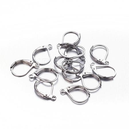 Brass Leverback Earring Findings KK-EC223-B-1