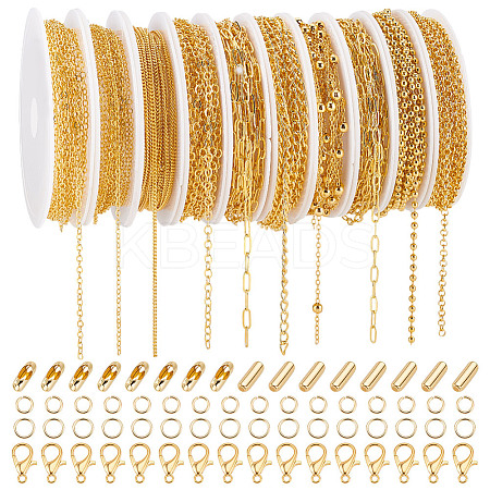 DIY Brass & Stainless Steel Chain Bracelets/ Necklaces Making Kits DIY-GA0008-16-1