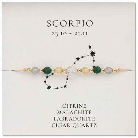 Natural Gemstone Constellation Beaded Bracelets NR2952-12-1