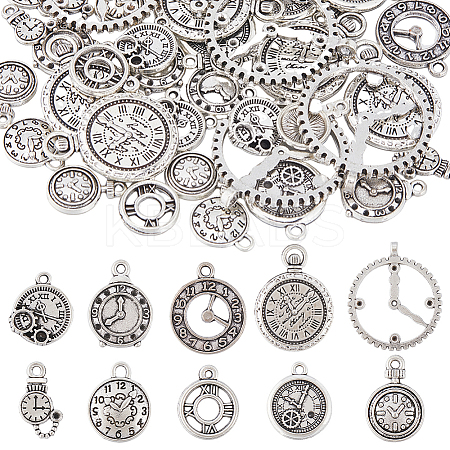 SUNNYCLUE 60Pcs 10 Styles Alloy Pendants FIND-SC0006-70-1