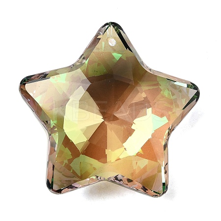 Electroplated Glass Pendants GLAA-G122-05A-1