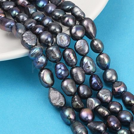 Natural Cultured Freshwater Pearl Beads Strands PEAR-P064-20K-03D-1
