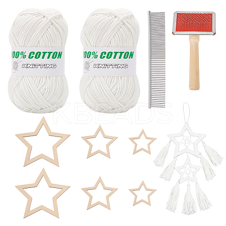 Star Macrame Tassel Decoration DIY Kits DIY-OC0012-09C-1